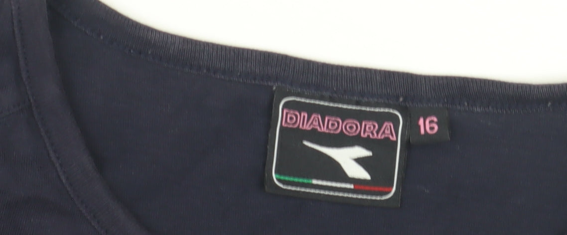 Diadora Women's Blue Tank Top - Size 16, Casual Sleeveless