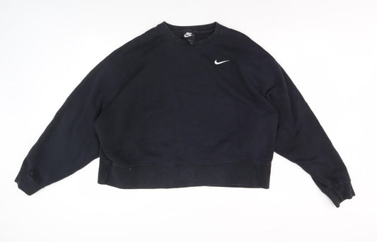 Mens UK 1X Regular Nike Black Pullover Sweatshirt