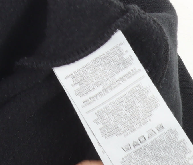 Brand and care label for Nike women’s black pullover sweatshirt 1x