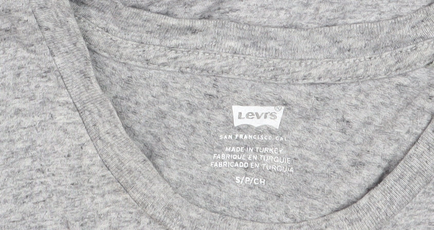 Levi's Women's Grey Cotton T-Shirt Crew Neck S