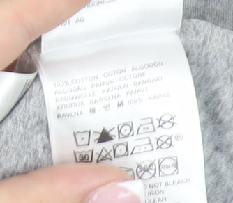 Levi's Women's Grey Cotton T-Shirt Crew Neck S