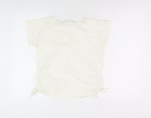 Womens UK Size 14 Lakeland Ivory Viscose Blend T-Shirt