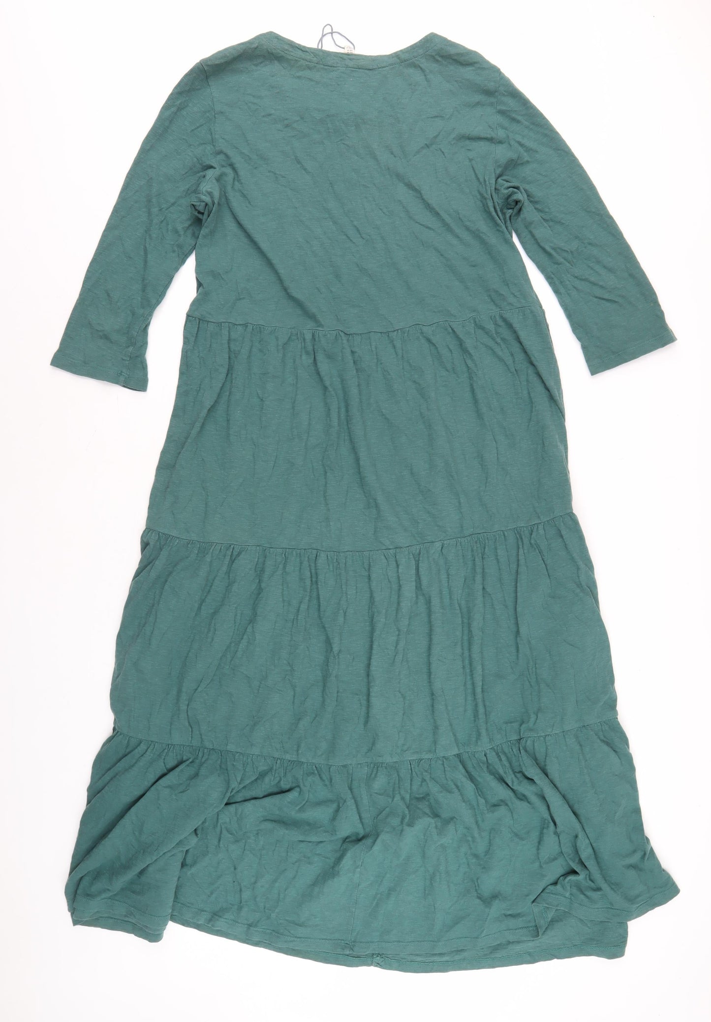 Seasalt Cornwall Green Midi A-Line Dress Size 14