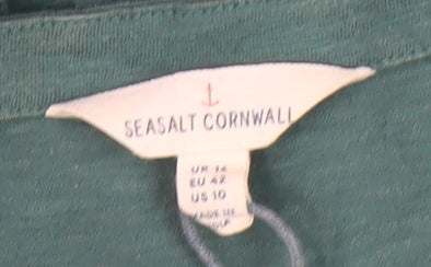 Seasalt Cornwall Green Midi A-Line Dress Size 14