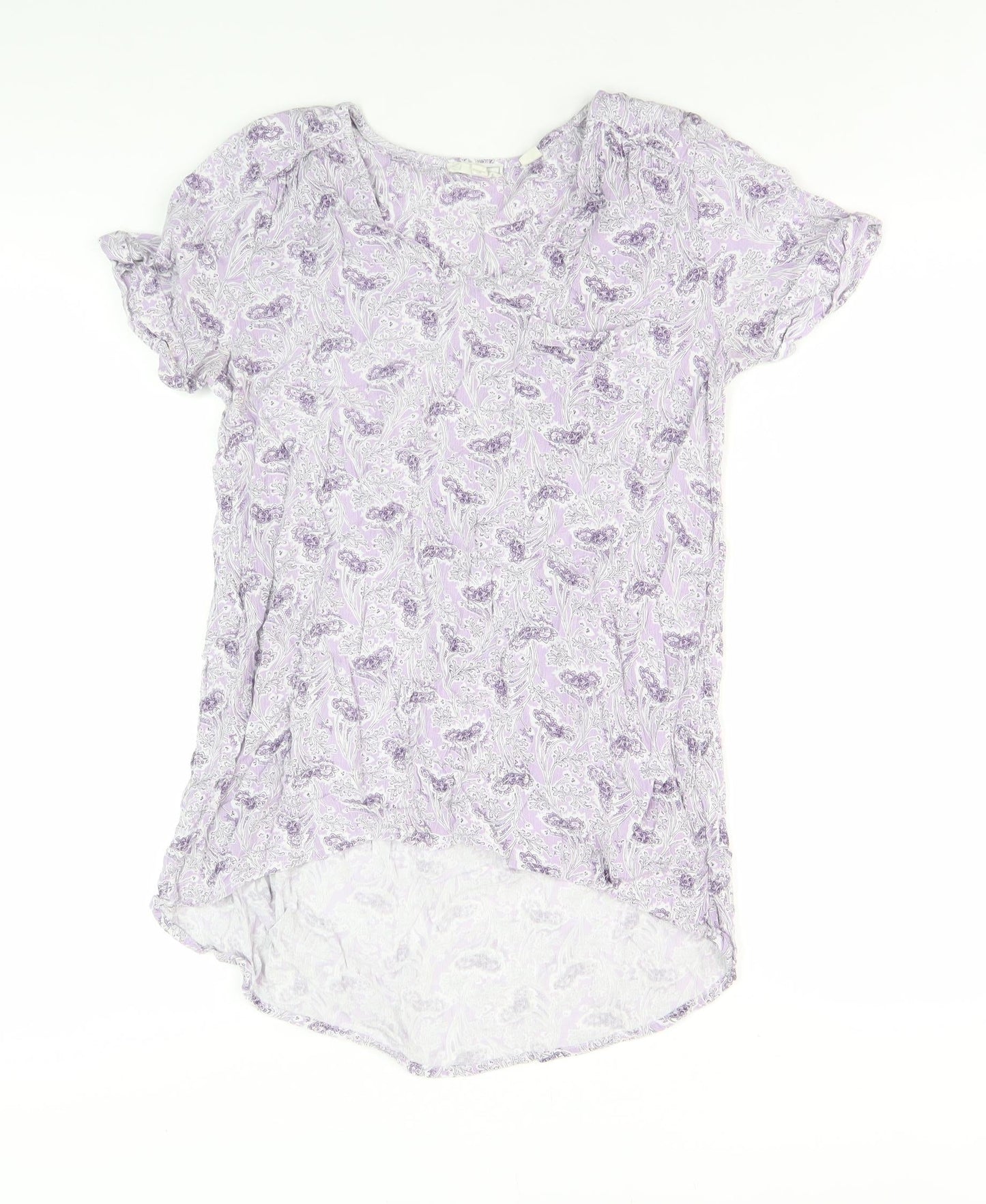 Fat Face Women's Purple Floral Blouse - Size 12