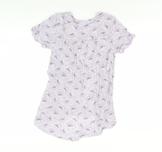 Fat Face Women's Purple Floral Blouse - Size 12