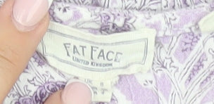 Fat Face Women's Purple Floral Blouse - Size 12