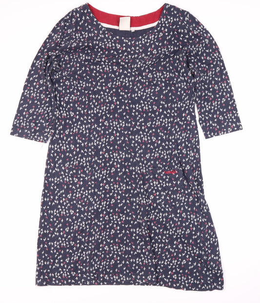 Weird Fish Women's Multicoloured 3/4 Sleeve Dress