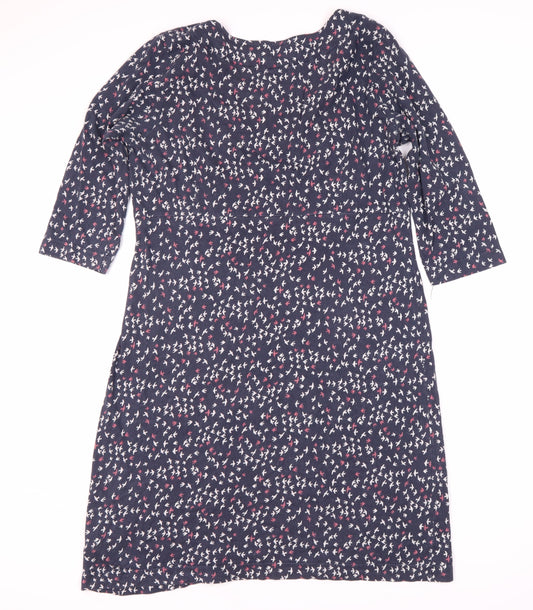 Weird Fish Women's Multicoloured 3/4 Sleeve Dress