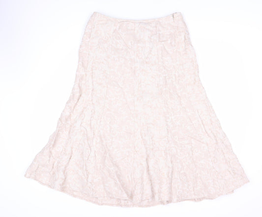 Pine Ivory Women's Ivory Midi A-Line Skirt Size 10