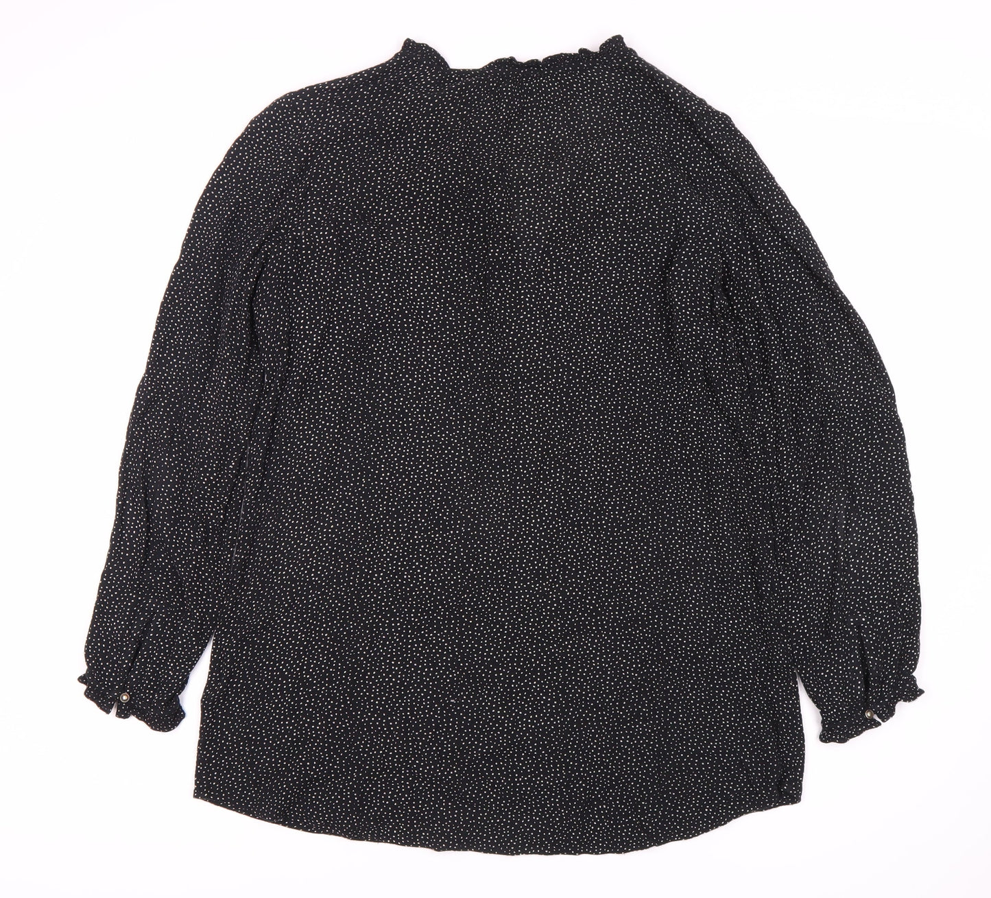 Fat Face Women's Black Polka Dot Blouse Size 12