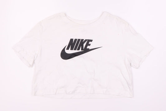 Nike Women's White Basic T-Shirt, Size S, Casual Essential