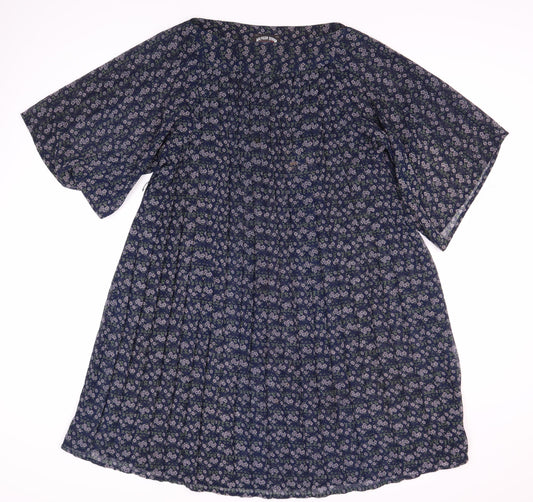 Back view of Hilfiger Denim Women's Blue Floral Dress, size S