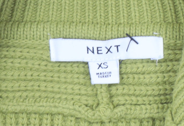 NEXT Women's Green Full Zip Acrylic Jumper XS
