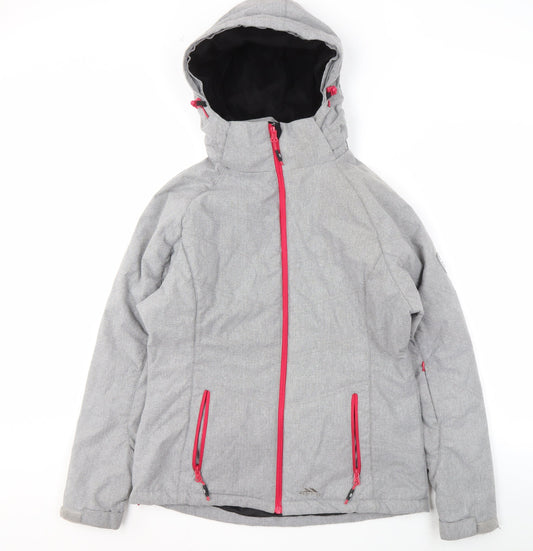 Trespass Women's Grey Ski Jacket Size 12, Winter Outdoor Essential