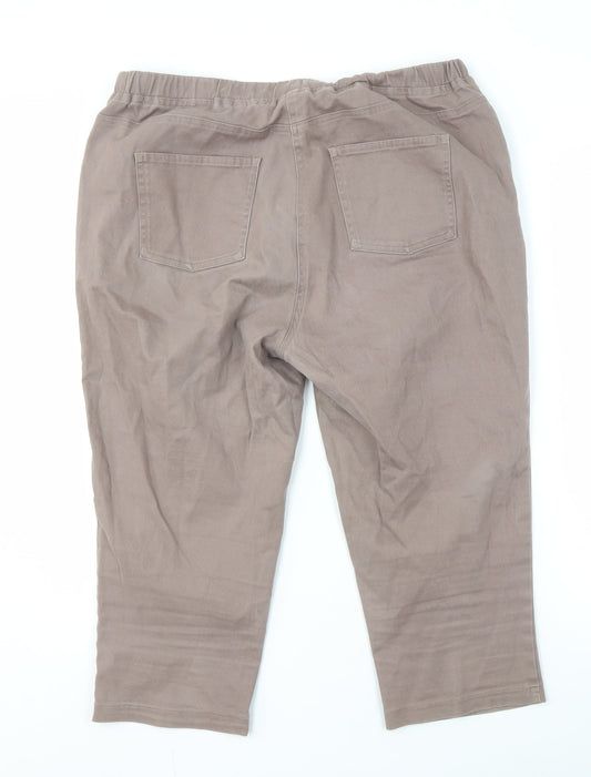 Damart Women's Brown Relaxed Trousers Size 16