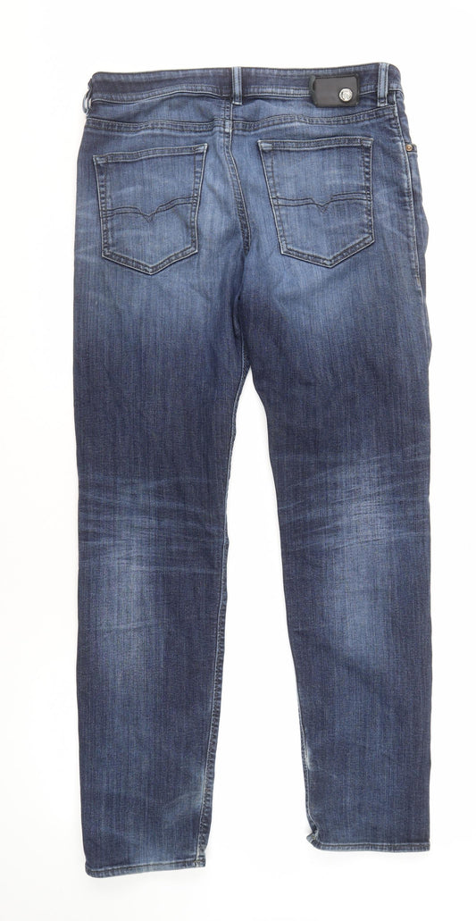 Diesel Men's Blue Jeans Size 34 Dark Denim
