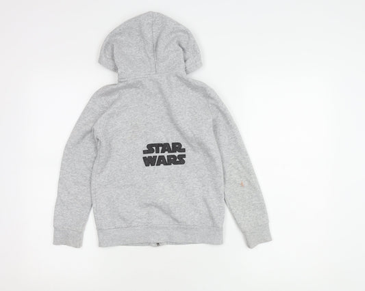 H&M Boys Grey Star Wars Hoodie Jacket 7-8 Years