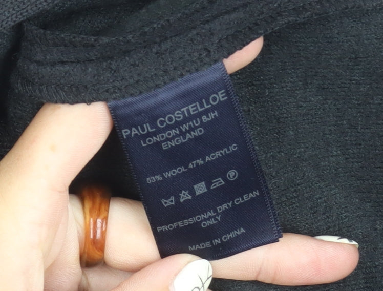 Paul Costelloe Women's Black Wool Blend Coatigan