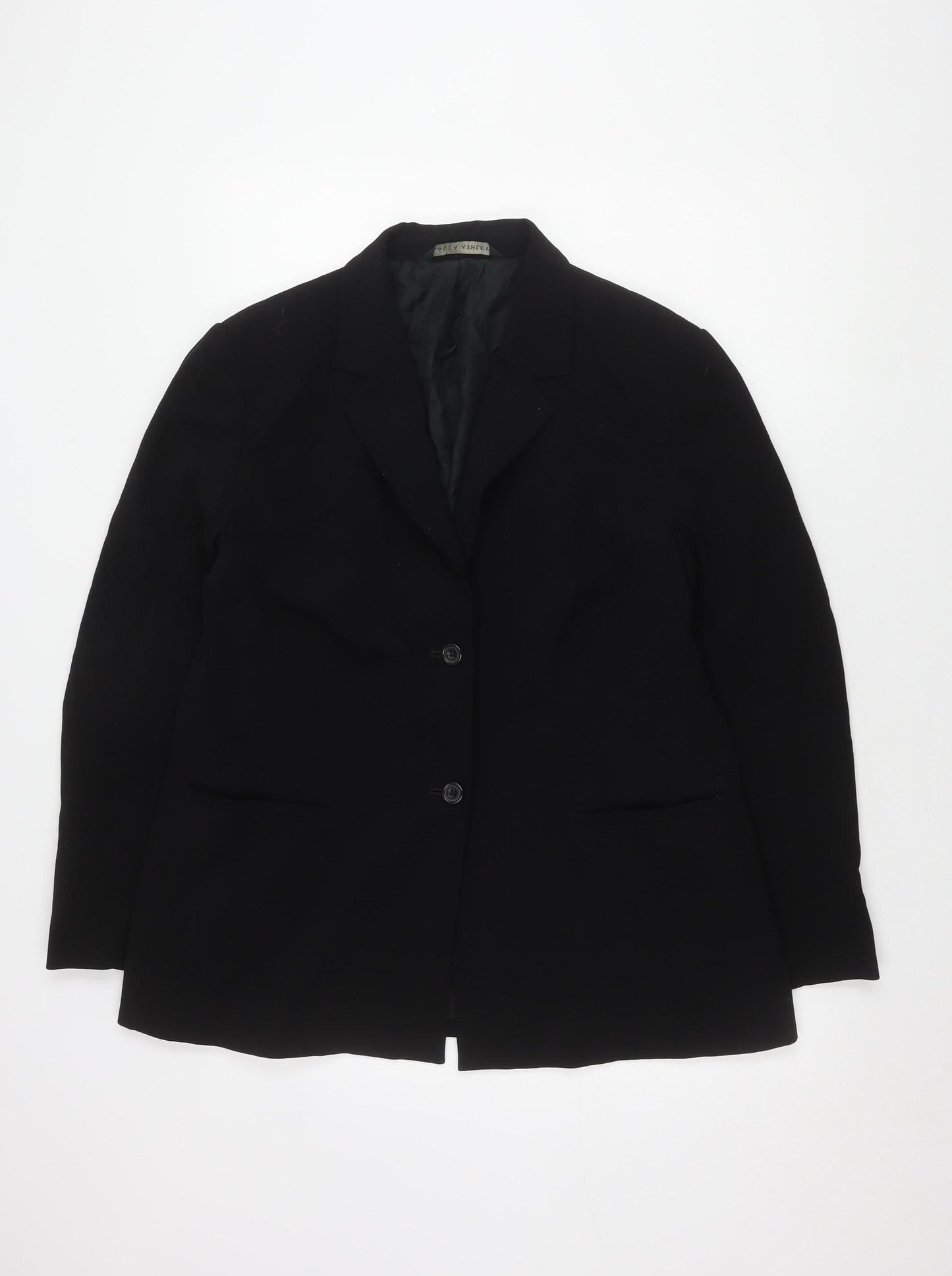 Laura Ashley Women's Black Wool Blazer UK 18 Workwear