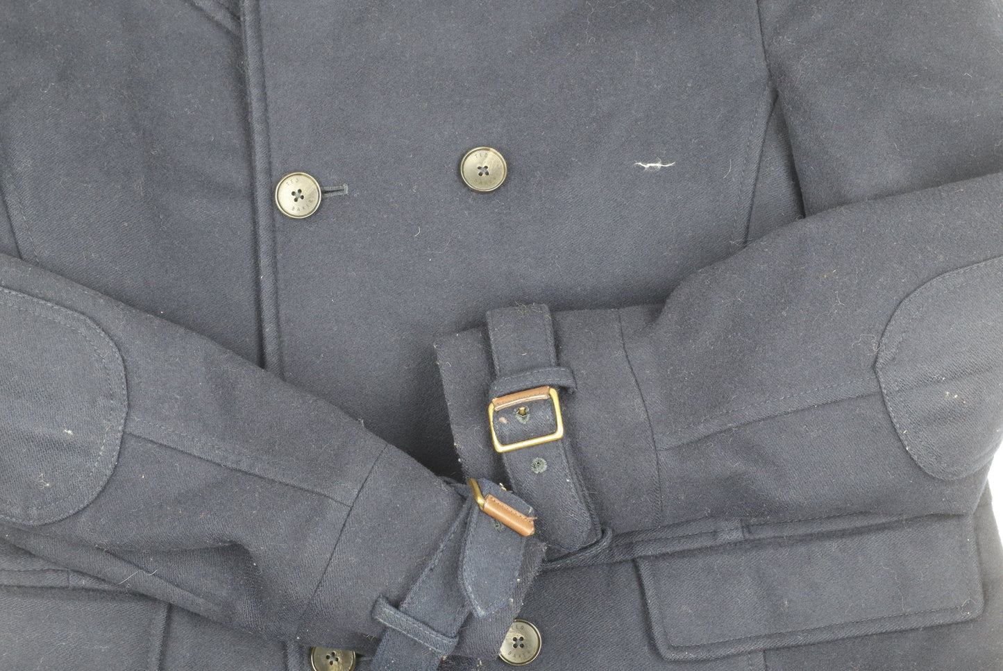 Ted Baker Men's Black Wool Pea Coat Size 6