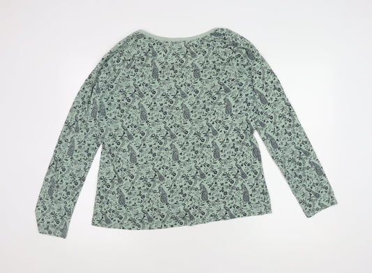Fat Face Women's Green Floral Blouse Size 14