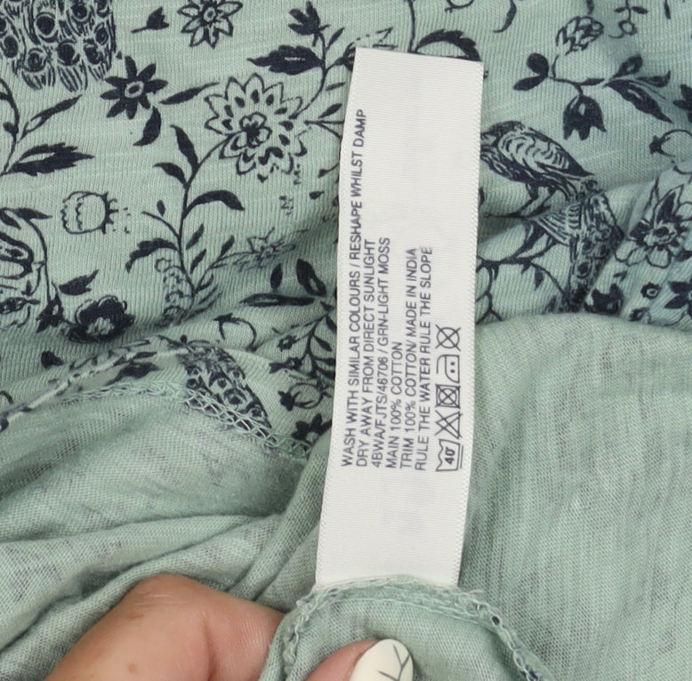 Fat Face Women's Green Floral Blouse Size 14
