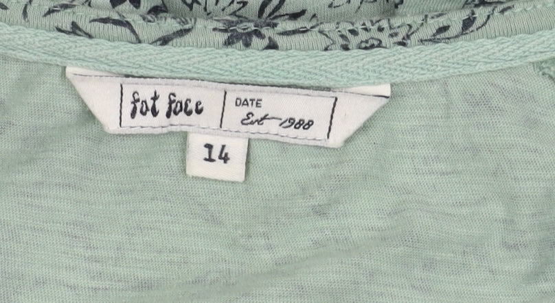 Fat Face Women's Green Floral Blouse Size 14