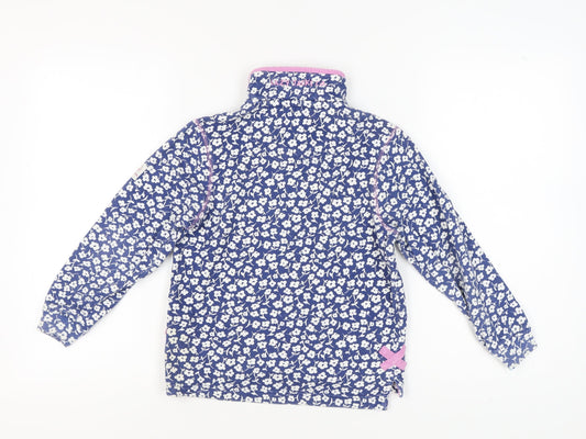 Lazy Jacks Girls Blue Floral Pullover Sweatshirt 7-8 Years
