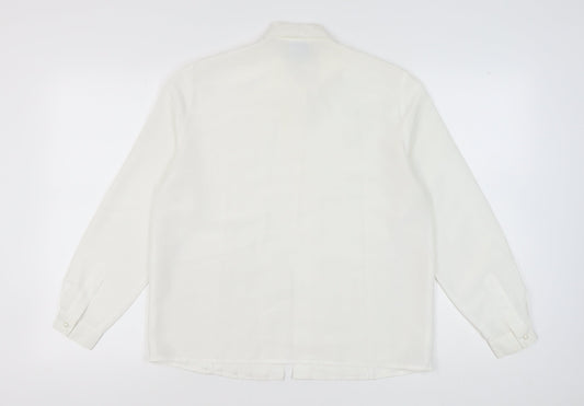 Eastex Women's White Blouse Size 14 Long Sleeve Formal