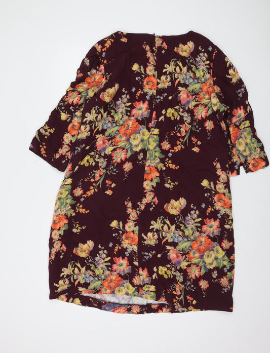 Hobbs Women's Multicoloured Floral Shift Dress Size 12