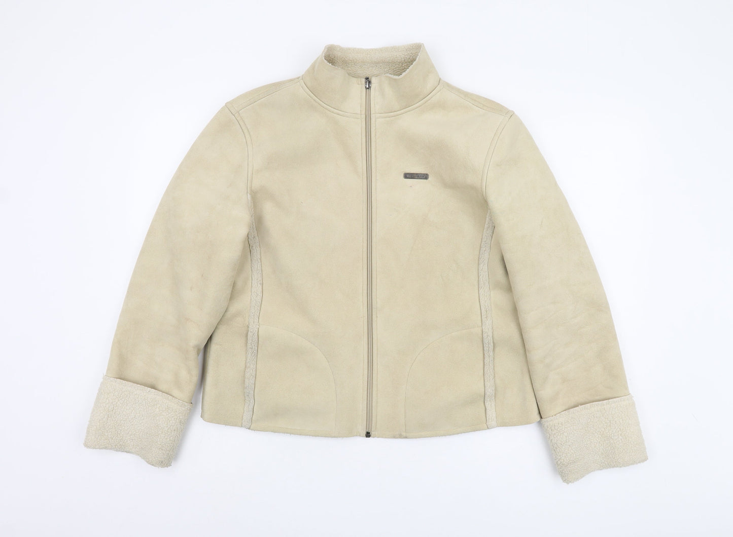 Kickers Beige Women's Jacket Size 16 with Full Zip