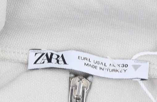 Zara Womens Beige Cropped Jacket Size 2 Casual