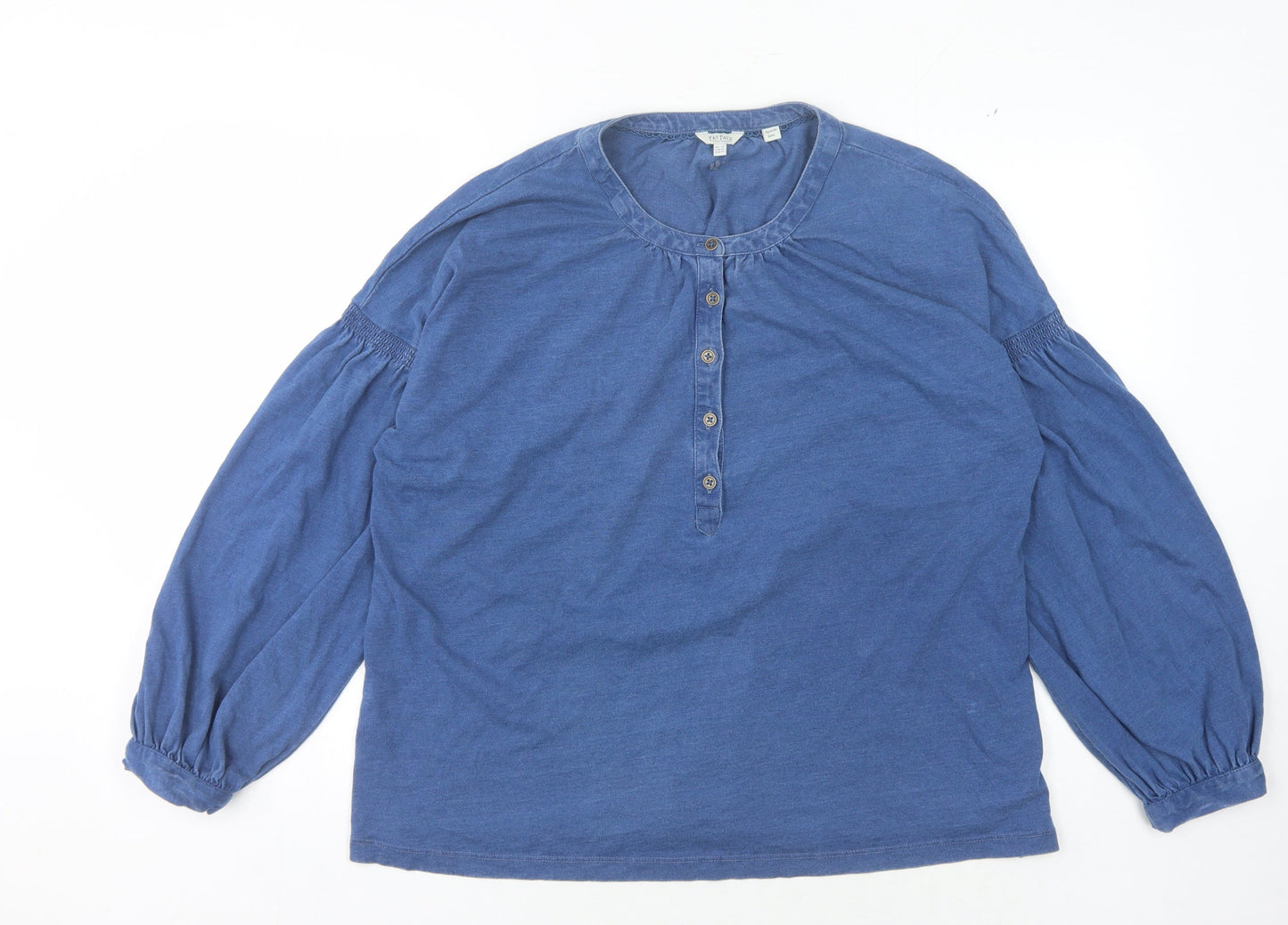 FatFace Women's Blue Cotton Blouse Size 14