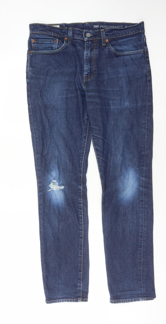 Levi's Men's Blue Slim Straight Jeans W34 L32