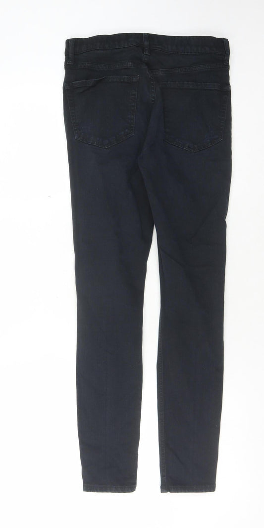 Topshop Women’s Black Skinny Distressed Jeans Size 10