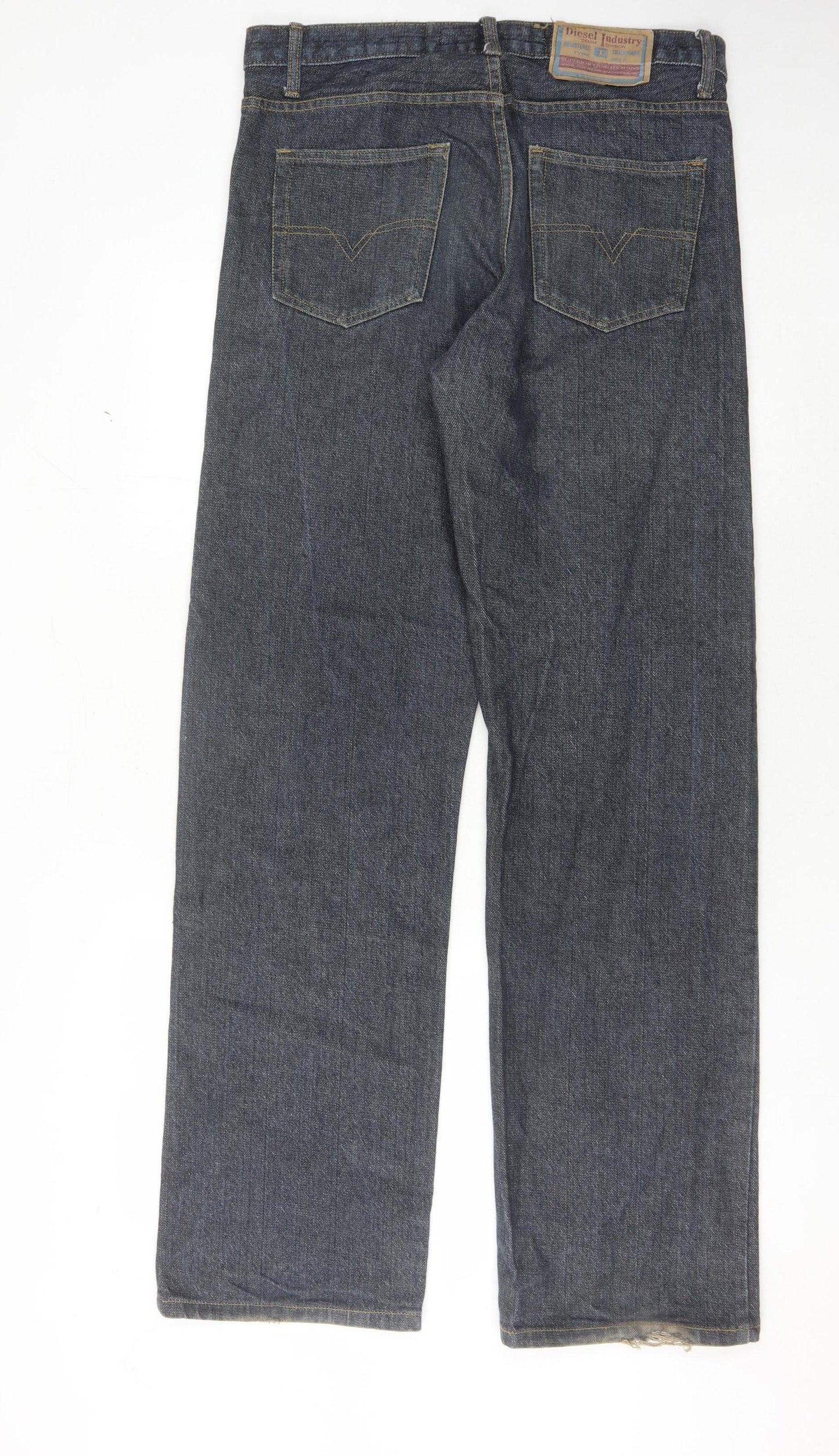 Diesel Men's Blue Straight Jeans Size 31 Vintage Denim