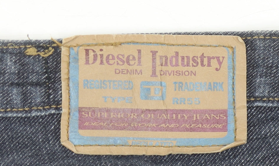 Diesel Men's Blue Straight Jeans Size 31 Vintage Denim