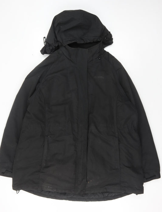 Mountain Warehouse Women's Black Parka Coat Size 26
