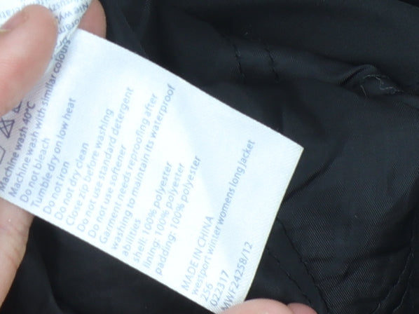 Mountain Warehouse Women's Black Parka Coat Size 26