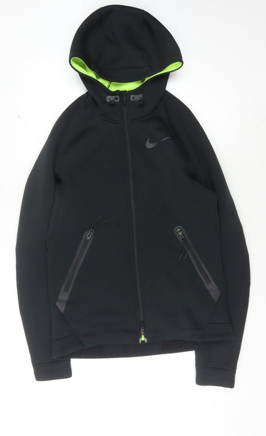 Mens UK S Regular Nike Black Full Zip Hoodie