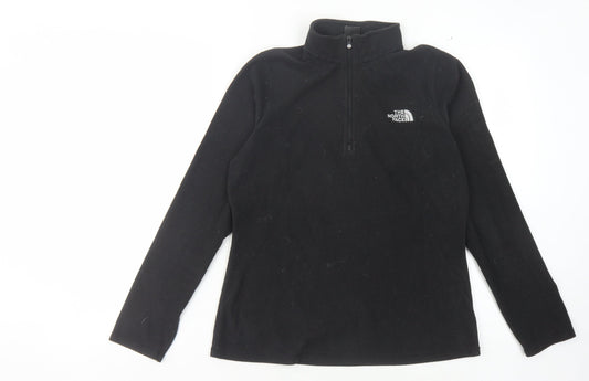 The North Face Women's Black Medium 1/4 Zip Fleece Sweatshirt
