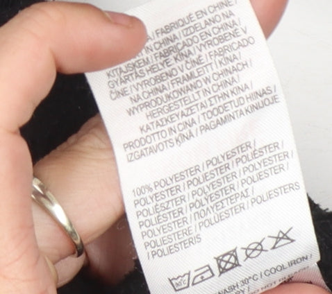 Brand and care label for Slazenger boys’ full zip hoodie black grey 11-12 years