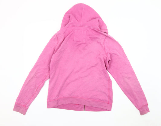 Hollister Women's Pink Hooded Jacket, Size L