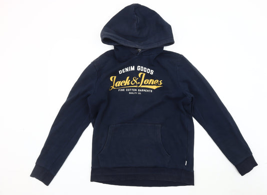 Jack & Jones Men’s Blue Pullover Hoodie L