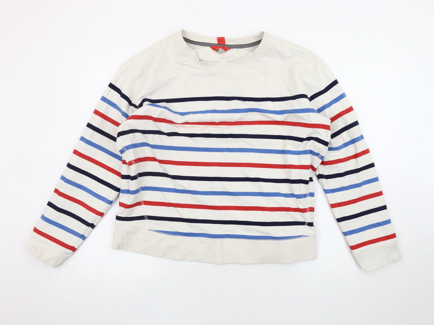 Joules Women’s Multicoloured Striped Cotton Pullover Size 14