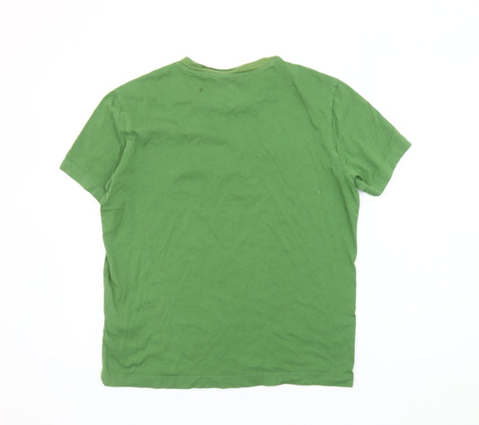 Champion Men's Green Crew Neck T-Shirt - Size S
