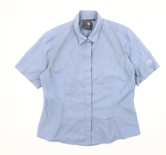 Karrimor Women's Blue Check Button-Up Shirt Size 14