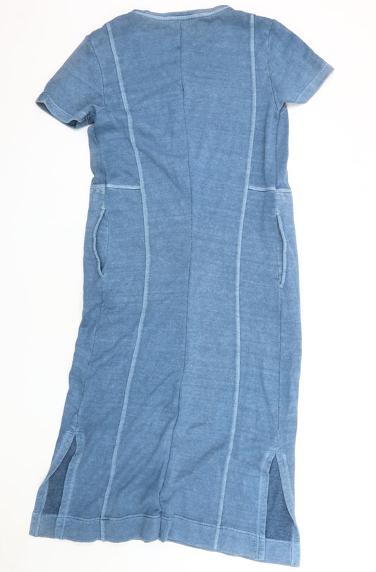 Poetry Women's Blue Dress, Size 10, Short Sleeve