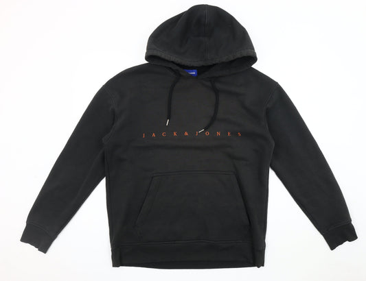 Jack & Jones Men's Black Pullover Hoodie L